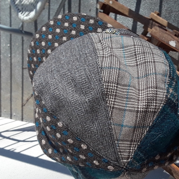 Accessorize OS Unisex cap Grey Blue  patchwork - Picture 8 of 13